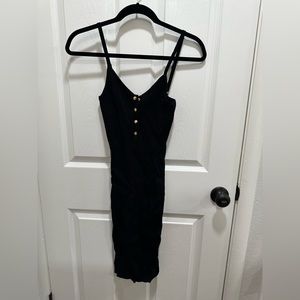 Black midi dress
